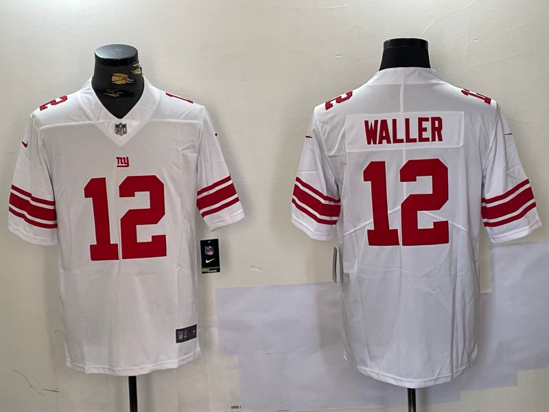 Men New York Giants #12 Waller White 2024 Nike Vapor Limited NFL Jersey style 1